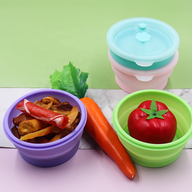Foldable Silicone food storage containers