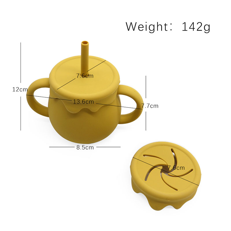 Kids Foldable Collapsible Baby Silicone Snack Cup