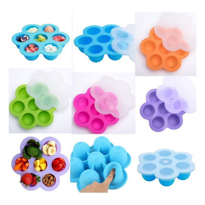 Silicone Baby Food Storage Container Freezer Tray