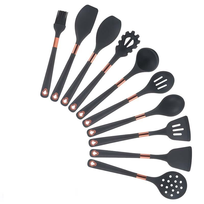 Kitchenware Set Heat Resistant Stainless Steel Silicone Cooking Tools