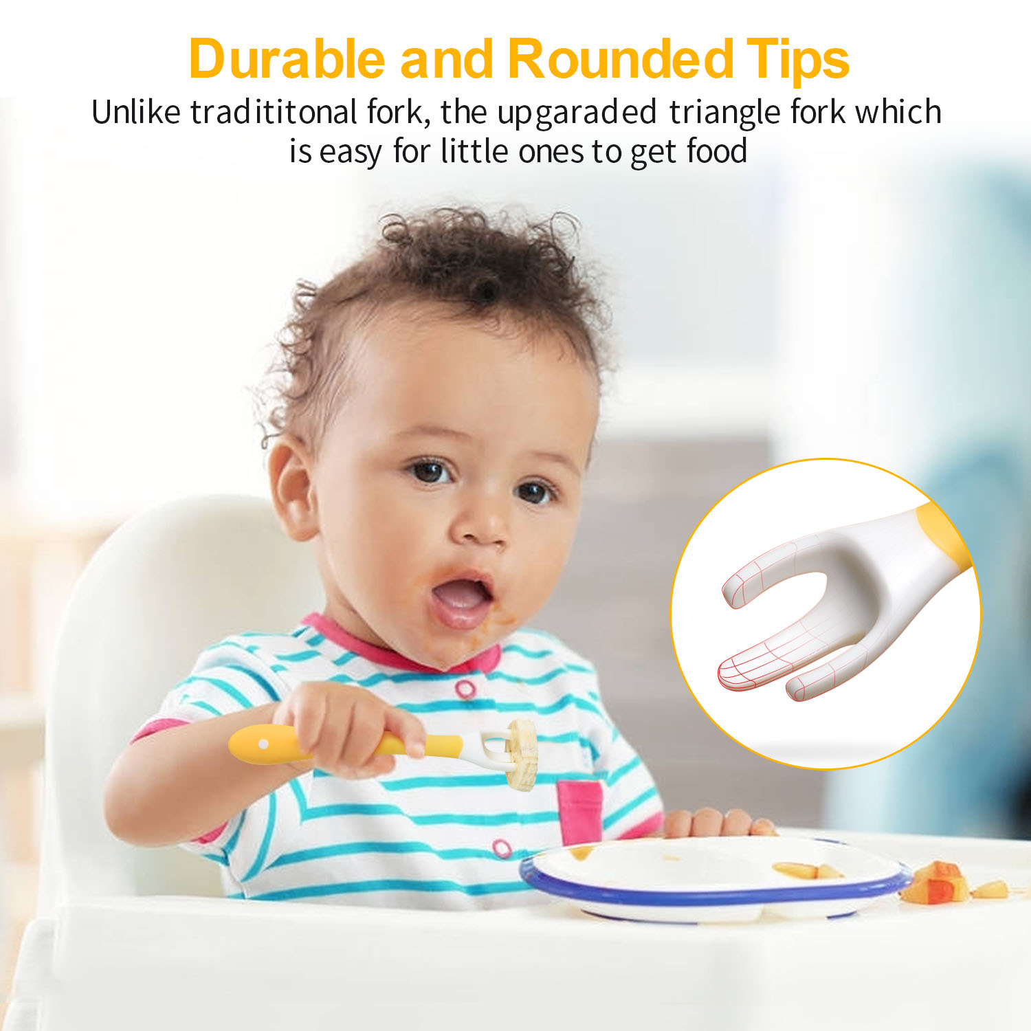 Baby Silicon Spoon and Fork