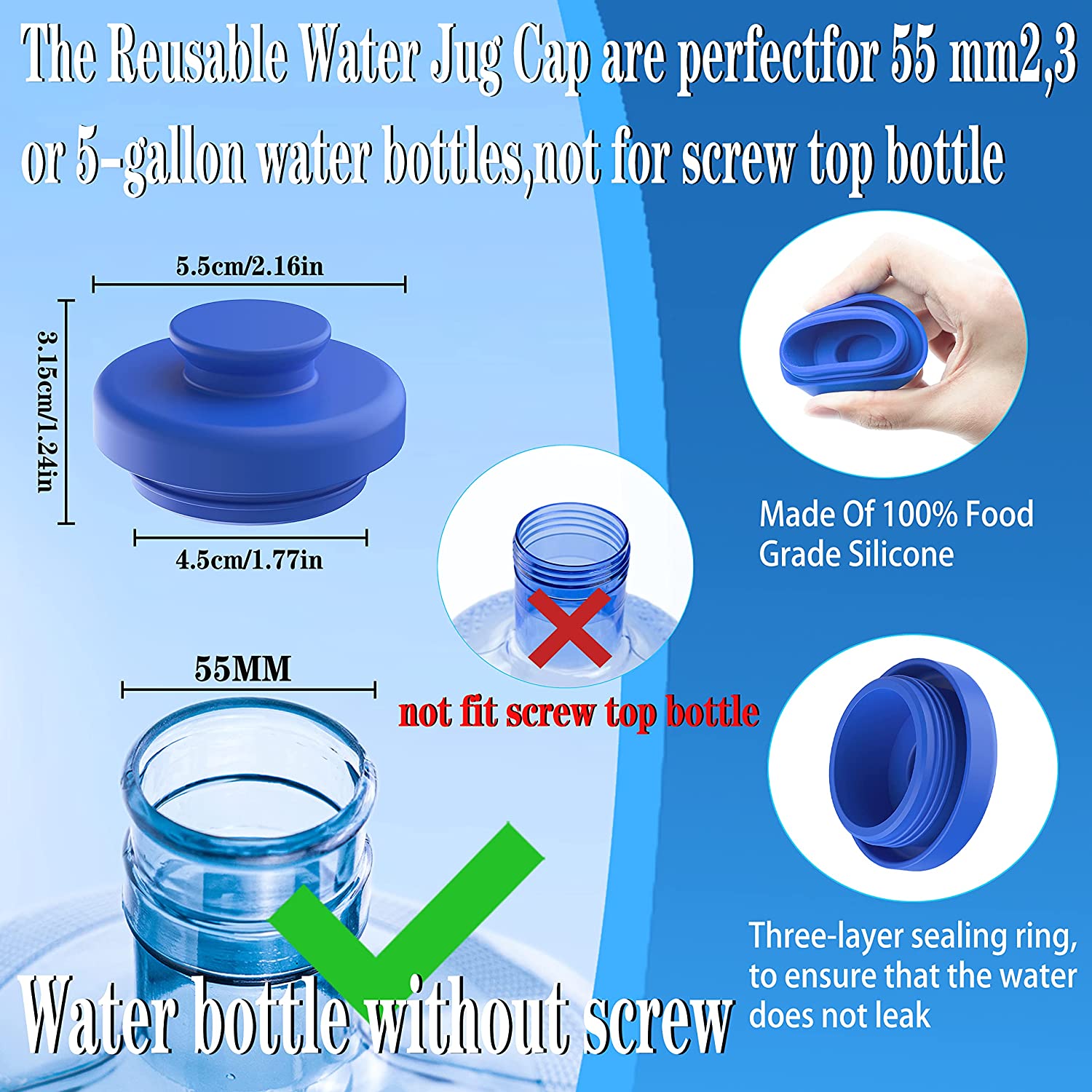 5 Gallon Water Jug Cap silicone manufacturer