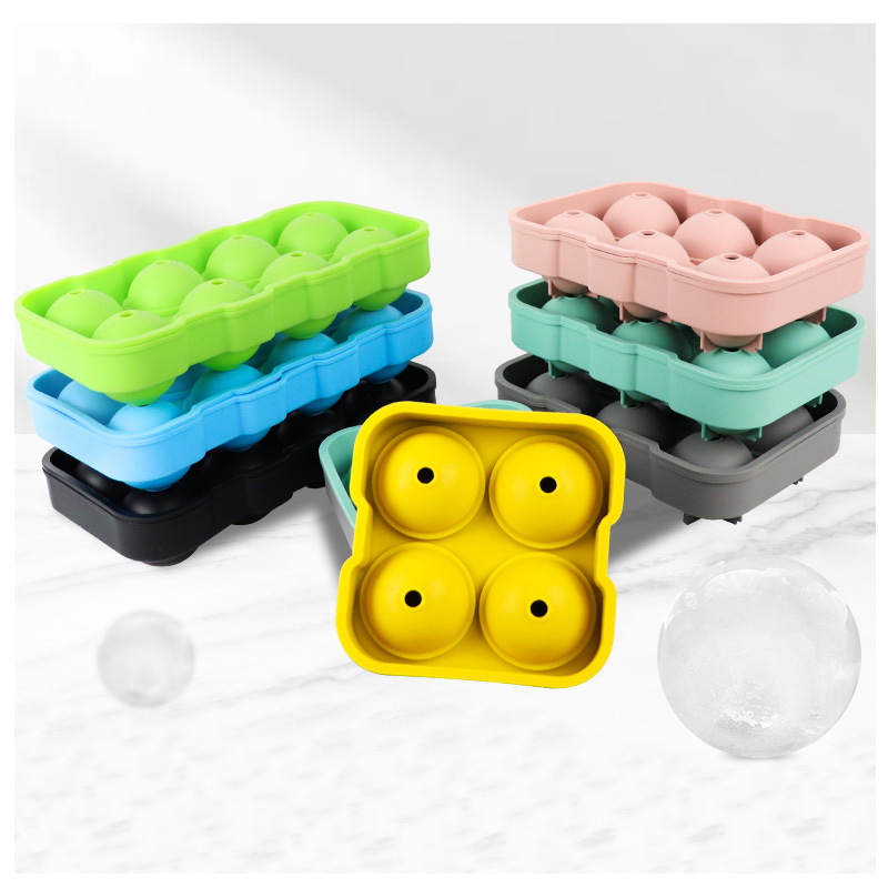 Molde de bandeja para hacer cubitos de hielo de silicona en forma de 3D con tapa