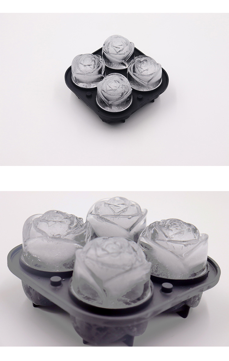 Rose Ice Mold Fabricación de cajas de hielo de silicona para whisky