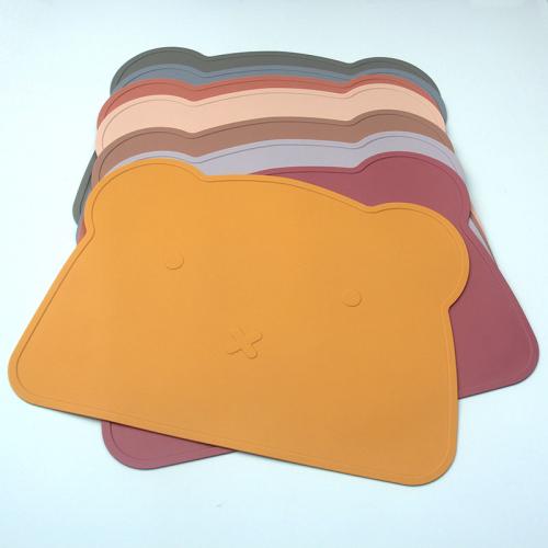 Mantel individual de placa de silicona para comer para bebés respetuoso con el medio ambiente
