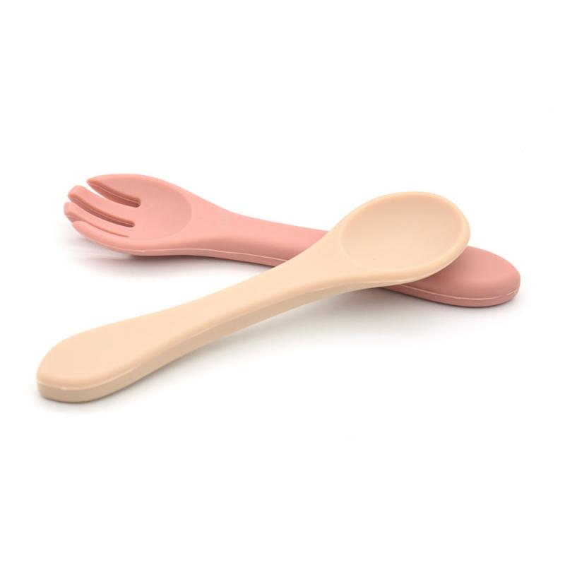 Silicone Spoon and Fork Set for Baby
