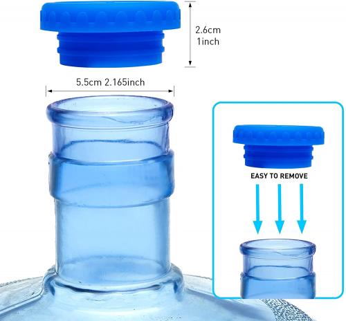 Venta al por mayor tapas de jarra de agua de silicona reutilizable de 5 galones
