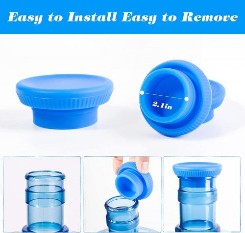 tapas reutilizables para botellas de agua de 55 mm sin salpicaduras, sin fugas y tapas de repuesto para derrames
