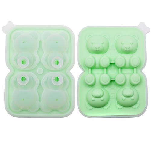 Bear Ice Cube Tray Maker silicona Bpa Free Reutilizable Easy Release Cute
